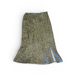 Time and Tru Animal Print Midi Skirt